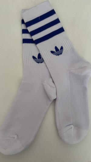 Adidas logo azul toalla líneas azul